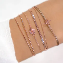 Schmuckladen Münz-Armband Rose - 925 Sterlingsilber^ Schmuck