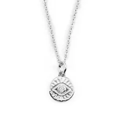 Schmuckladen Münzkette Auge - 925 Sterlingsilber^ Schmuck