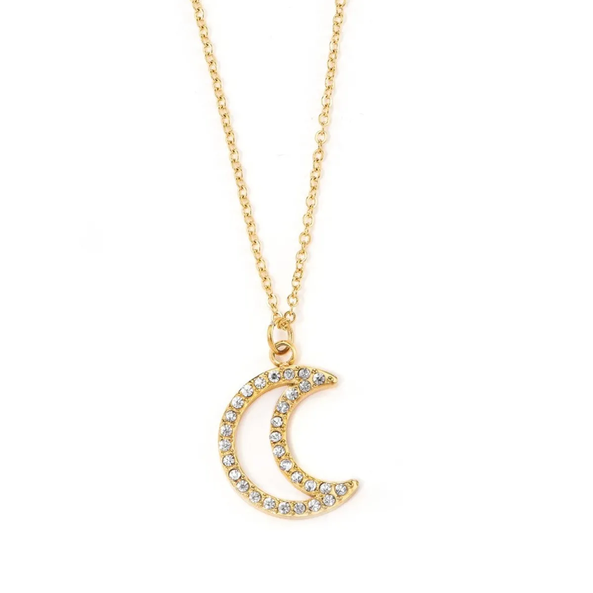 Schmuckladen Mondkette Dreamy mit Zirkonia^ Edelstahl Halsketten|Schmuck