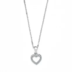 Schmuckladen Muttertagsgeschenk - Herzkette Zirkonia - 925 Sterlingsilber^ Schmuck
