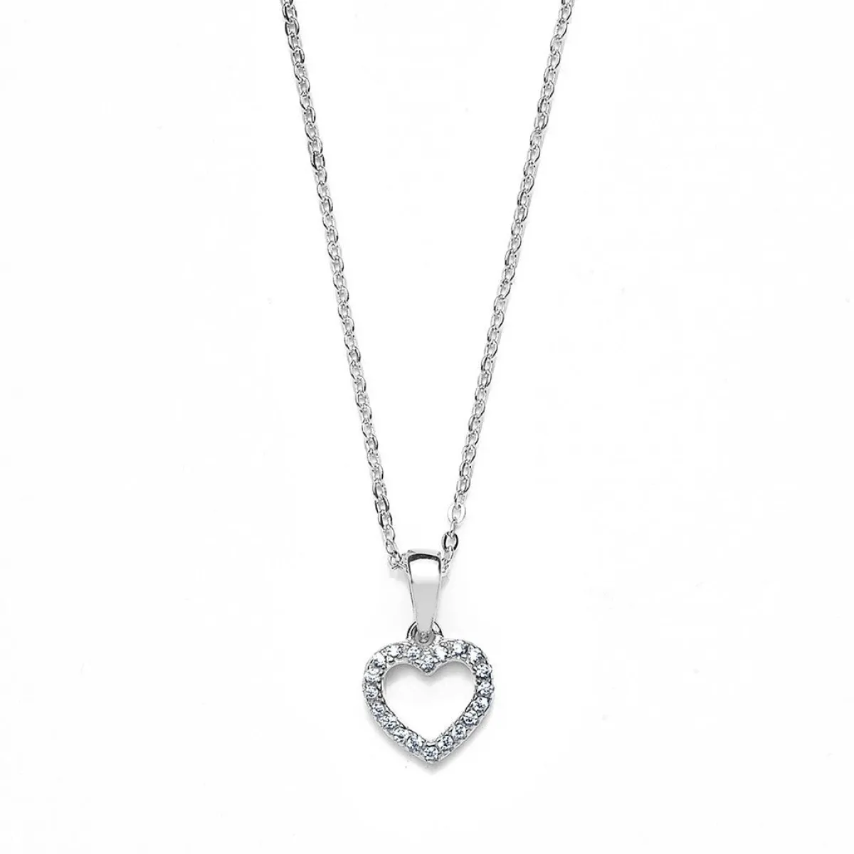 Schmuckladen Muttertagsgeschenk - Herzkette Zirkonia - 925 Sterlingsilber^ Schmuck