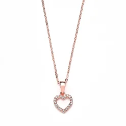 Schmuckladen Muttertagsgeschenk - Herzkette Zirkonia - 925 Sterlingsilber^ Schmuck