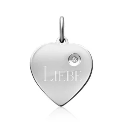 Schmuckladen Muttertagsgeschenk - Herzkette mit Zirkonia - 925 Sterlingsilber^ Muttertag|Personalisierter Schmuck Für Mamas