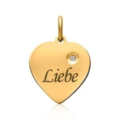 Schmuckladen Muttertagsgeschenk - Herzkette mit Zirkonia - 925 Sterlingsilber^ Muttertag|Personalisierter Schmuck Für Mamas