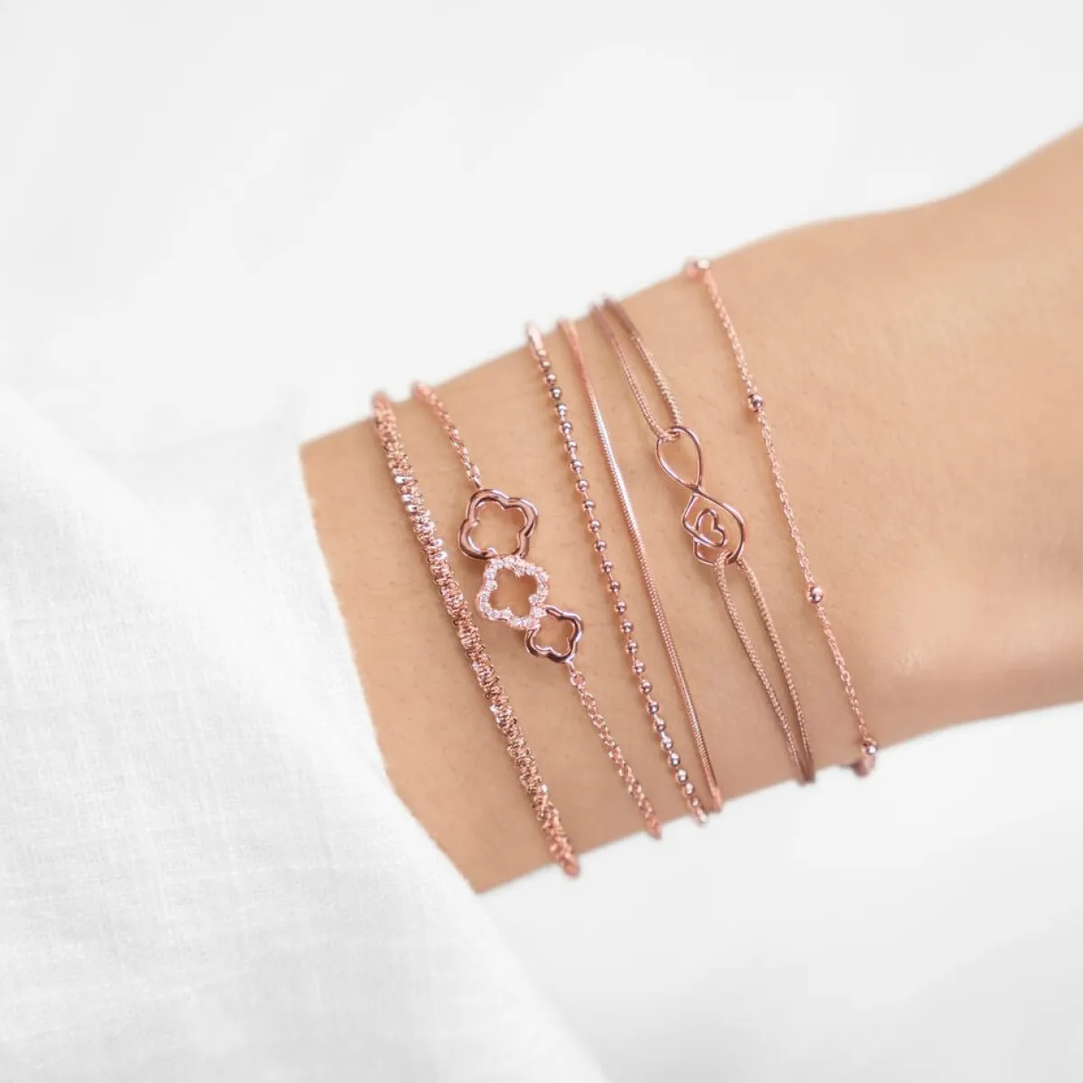 Schmuckladen Muttertagsgeschenk - Stoffarmband "für immer Liebe" - 925 Sterlingsilb^ Muttertag|Schmuck