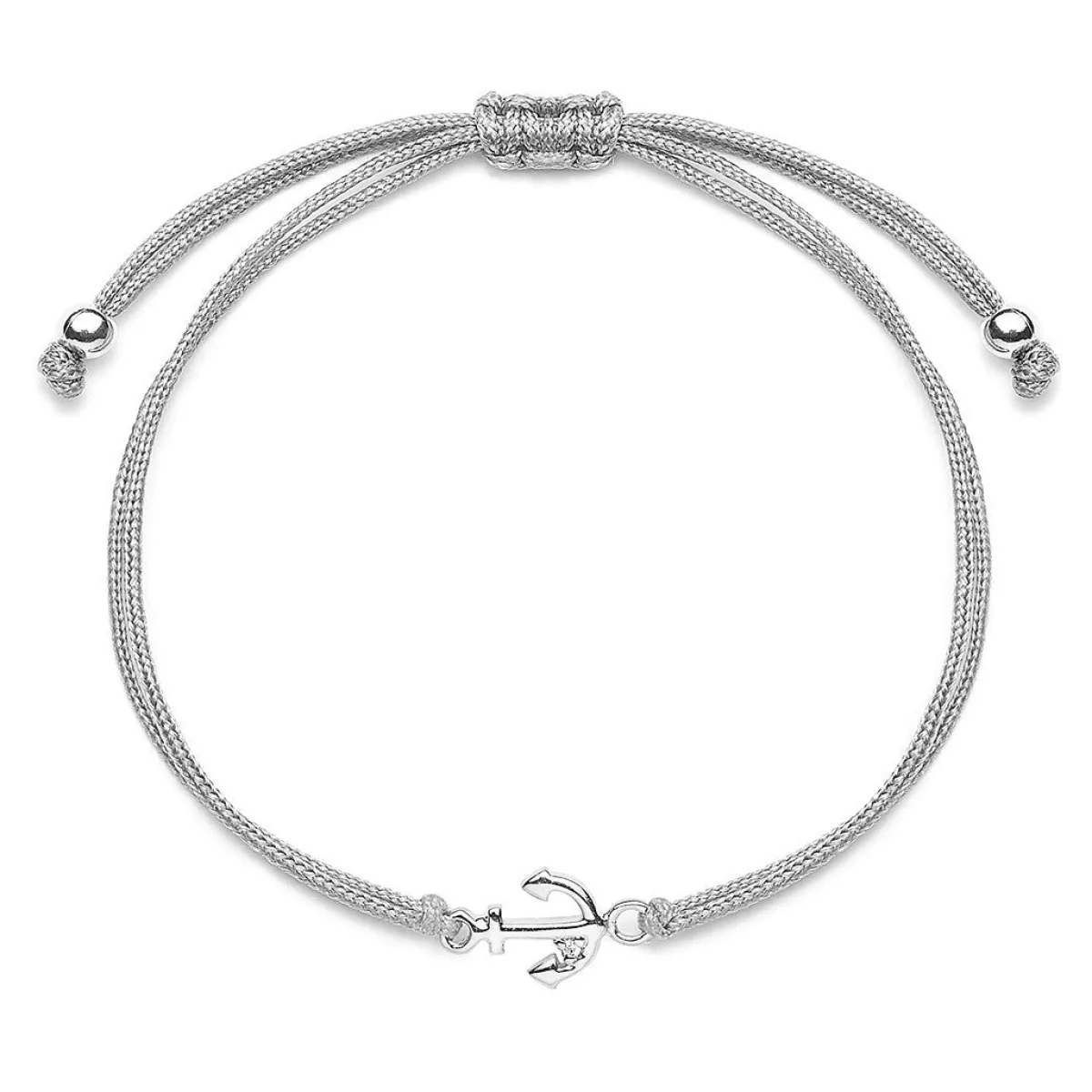 Schmuckladen Muttertagsgeschenk - Stoffarmband Anker - 925 Sterlingsilber^ Muttertag|Schmuck