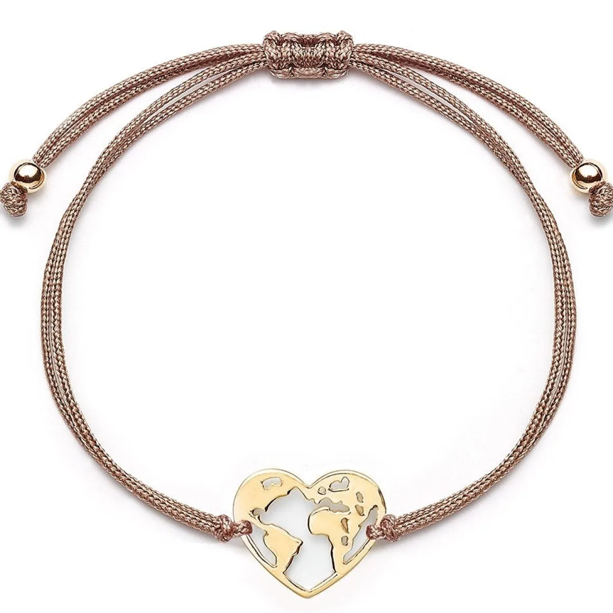 Schmuckladen Muttertagsgeschenk - Stoffarmband Weltenherz - 925 Sterlingsilber^ Muttertag|Schmuck