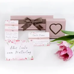 Schmuckladen Muttertagsgeschenk-Set - Herz-Armbänder - individuell gravierbar - 925^ Personalisierter Schmuck Für Mamas|Schmuck