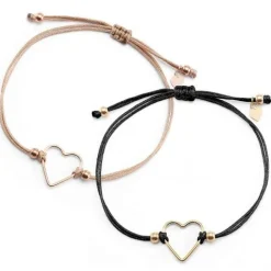 Schmuckladen Muttertagsgeschenk-Set - Herz-Armbänder Deep Love | individuell gravie^ Muttertag|Personalisierter Schmuck Für Mamas