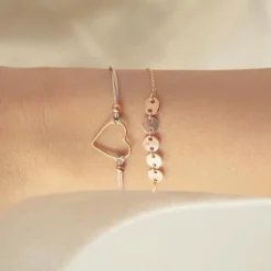Schmuckladen Muttertagsgeschenk-Set - Herz-Armbänder Deep Love | individuell gravie^ Muttertag|Personalisierter Schmuck Für Mamas