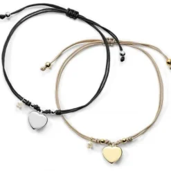 Schmuckladen Muttertagsgeschenk-Set - Herz-Armbänder mit Gravur^ Muttertag|Personalisierter Schmuck Für Mamas