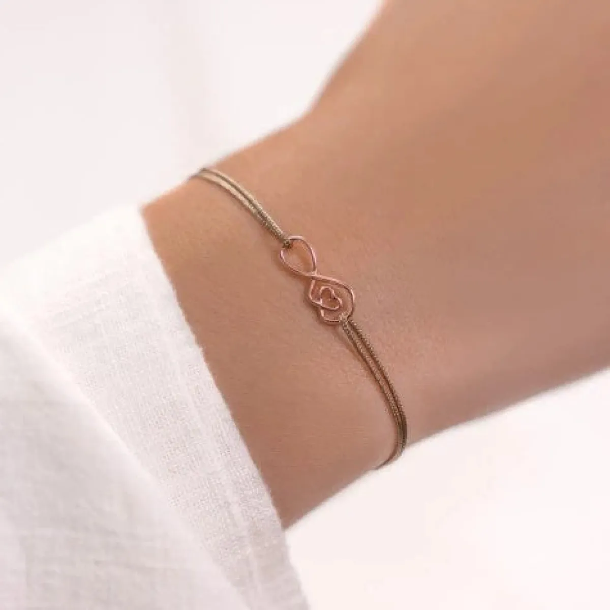 Schmuckladen Muttertagsgeschenk-Set - Stoffarmbänder "für immer Liebe" 925 Sterling^ Muttertag|Schmuck