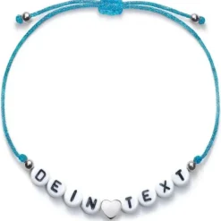 Schmuckladen Namensarmband Glitter mit Wunschbuchstaben^ Stoffarmbänder|Namensarmbänder