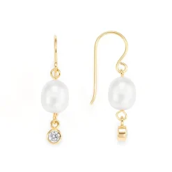 Schmuckladen Ohrhänger mit Perle und Zirkonia Arpeggio - 925 Sterlingsilber^ Weihnachten|Schmuck