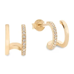 Schmuckladen Ohrringe Illusion mit Zirkonia - 925 Sterlingsilber^ Weihnachten|Schmuck