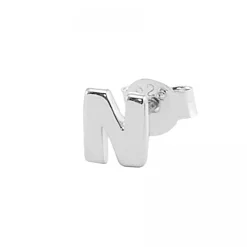 Schmuckladen Ohrstecker "N" | einzeln - 925 Sterlingsilber^ Ohrstecker|Schmuck