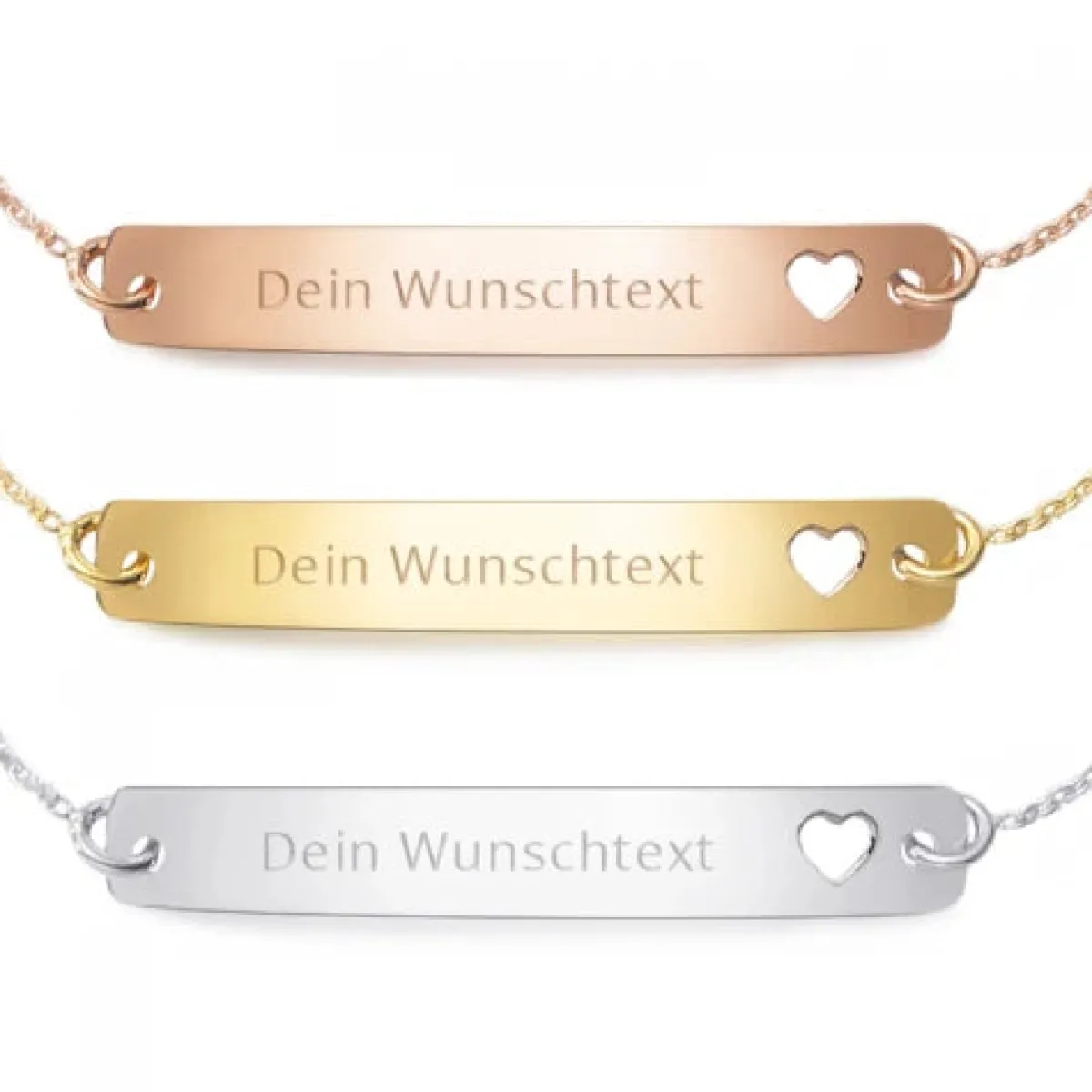Schmuckladen Partnerarmbänder mit Herz | individuell gravierbar^ Schmuck