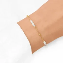 Schmuckladen Perlen-Armband Ariel - 925 Sterlingsilber^ Stoffarmbänder|Schmuck