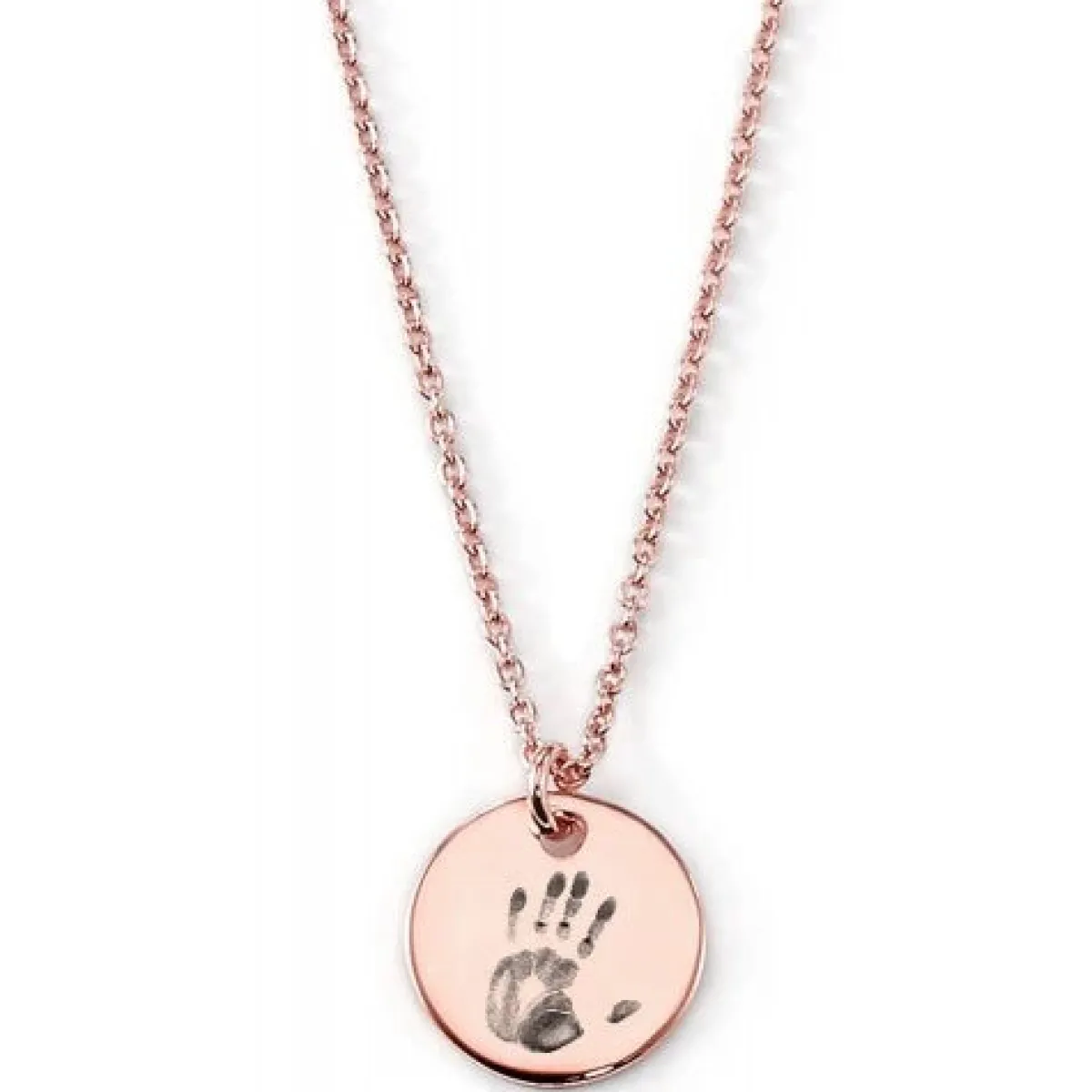 Schmuckladen Plättchen-Kette mit Handabdruck^ Spruchketten|Schmuck Mit Abdrücken