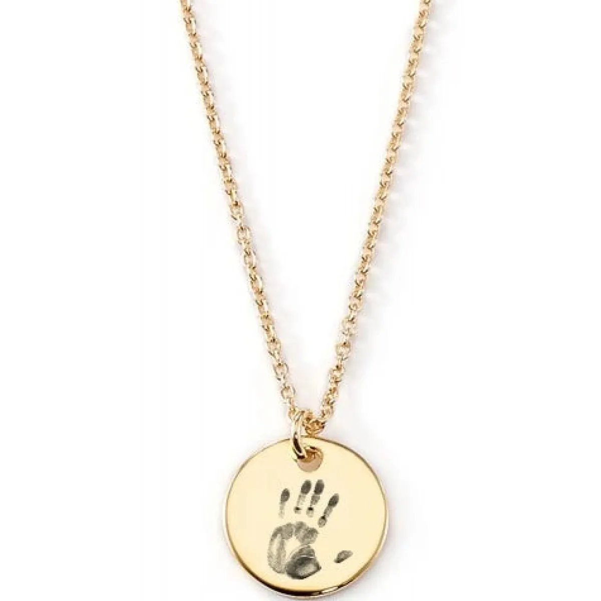 Schmuckladen Plättchen-Kette mit Handabdruck^ Spruchketten|Schmuck Mit Abdrücken