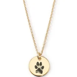 Schmuckladen Plättchen-Kette mit Pfotenabdruck^ Spruchketten|Schmuck Mit Abdrücken