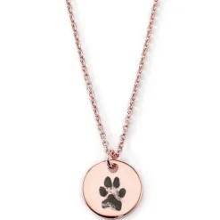 Schmuckladen Plättchen-Kette mit Pfotenabdruck^ Spruchketten|Schmuck Mit Abdrücken
