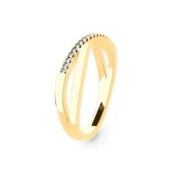 Schmuckladen Ring Cordelia mit Zirkonia - 925 Sterlingsilber^ Vergoldete Ringe|Silberringe