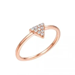 Schmuckladen Ring Dreieck - 925 Sterlingsilber^ Vergoldete Ringe|Silberringe
