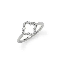 Schmuckladen Ring Kleeblatt - 925 Sterlingsilber^ Vergoldete Ringe|Silberringe