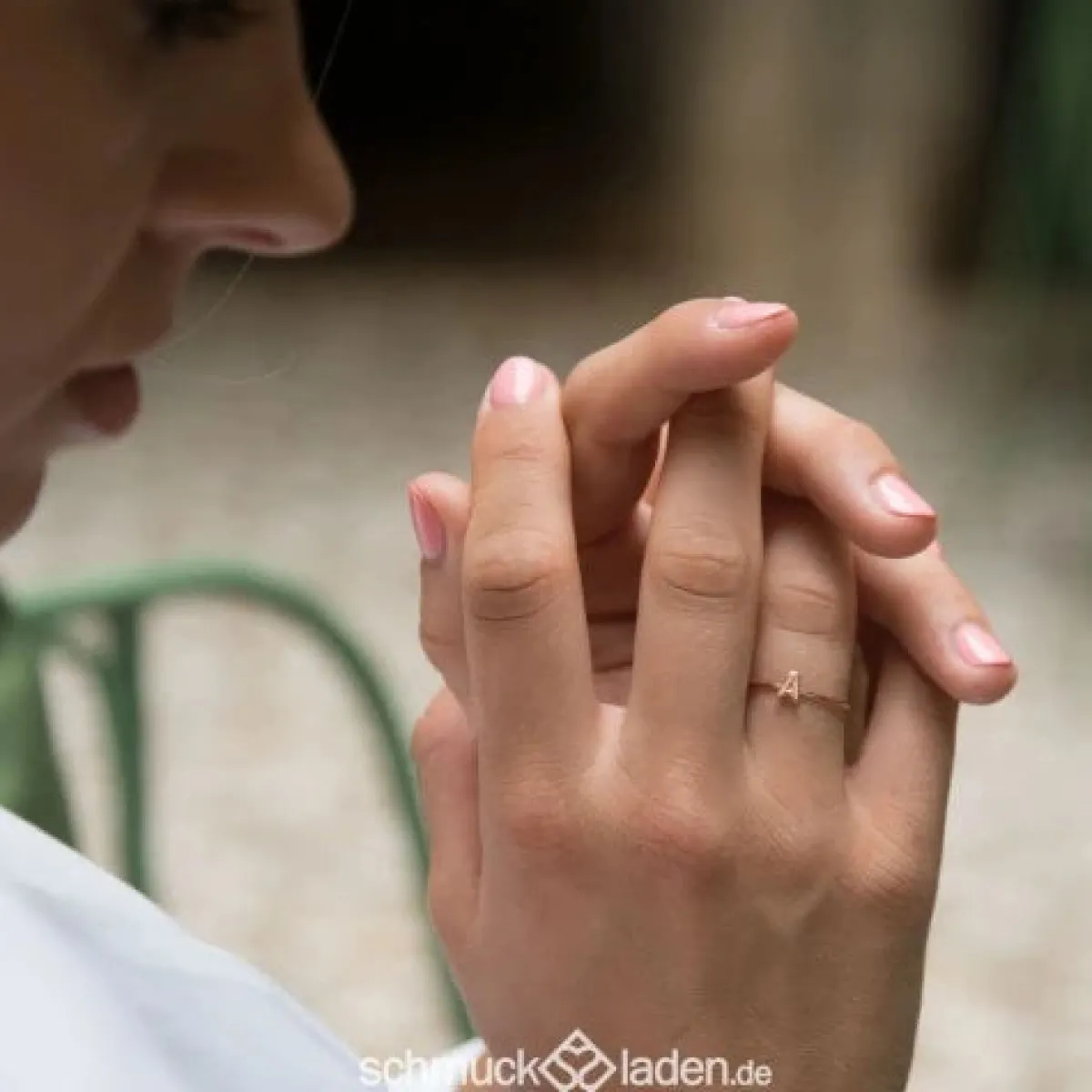 Schmuckladen Ring mit Buchstabe "A" - 925 Sterlingsilber^ Vergoldete Ringe|Buchstabenringe