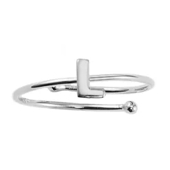 Schmuckladen Ring mit Buchstabe "L"^ Vergoldete Ringe|Buchstabenringe