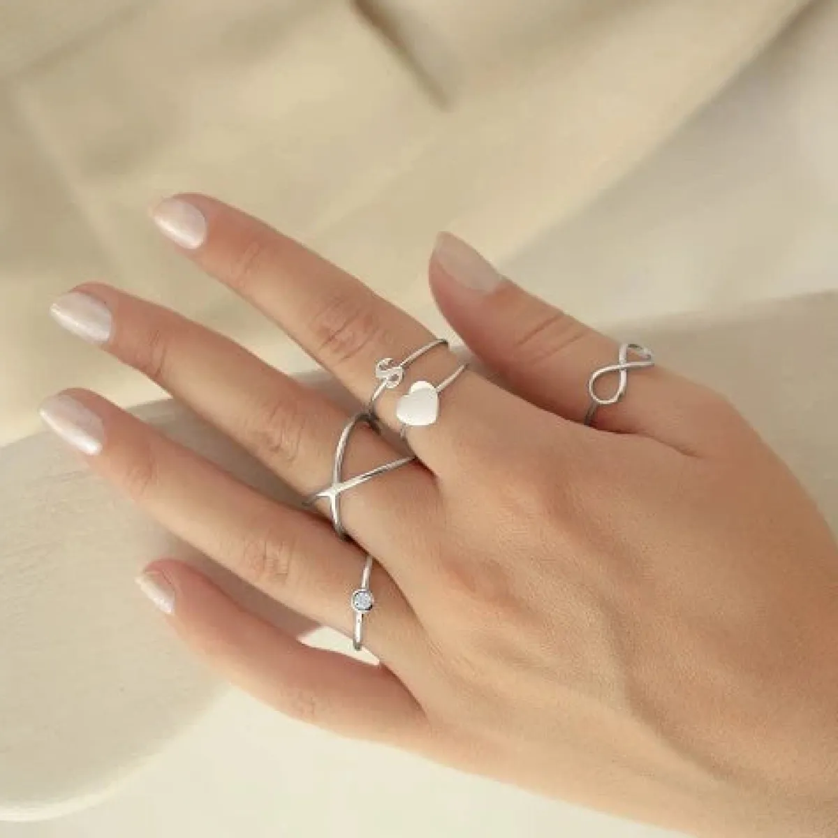 Schmuckladen Ring mit Buchstabe "S"^ Vergoldete Ringe|Buchstabenringe