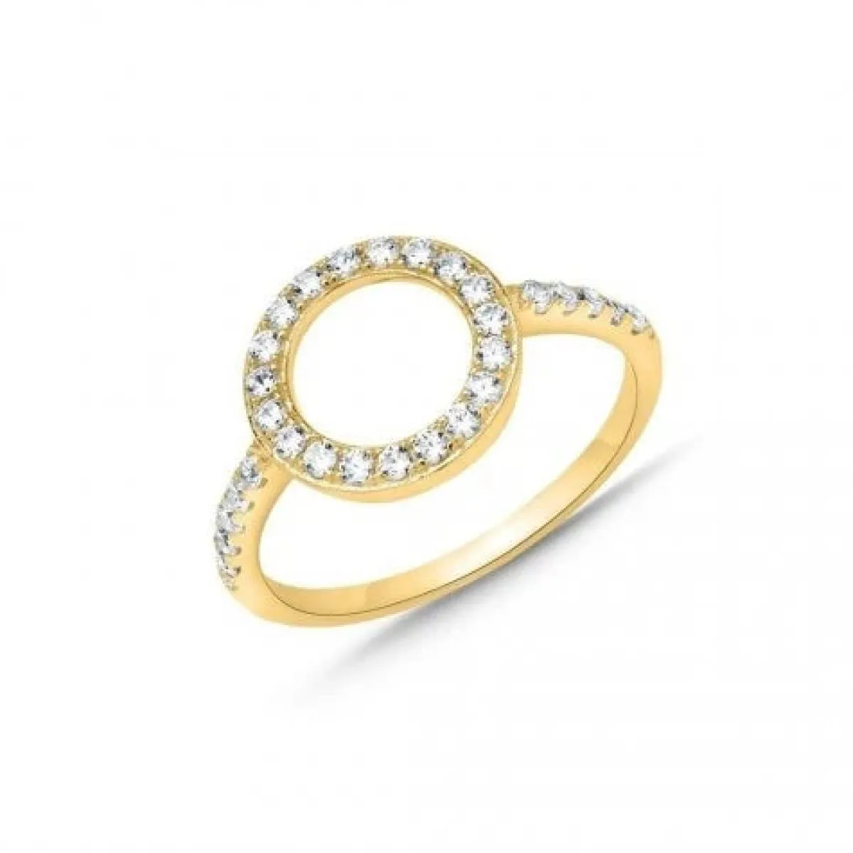 Schmuckladen Ring mit Zirkoniakreis^ Vergoldete Ringe|Silberringe