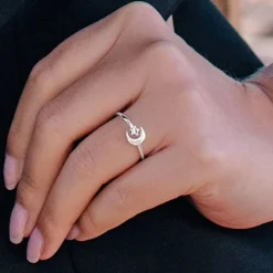 Schmuckladen Ring Mond & Stern by Ernestine Palmert - 925 Sterlingsilber^ Vergoldete Ringe|Schmuck
