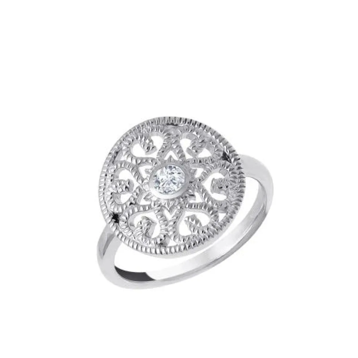 Schmuckladen Ring Ornament mit Zirkonia - 925 Sterlingsilber^ Vergoldete Ringe|Silberringe