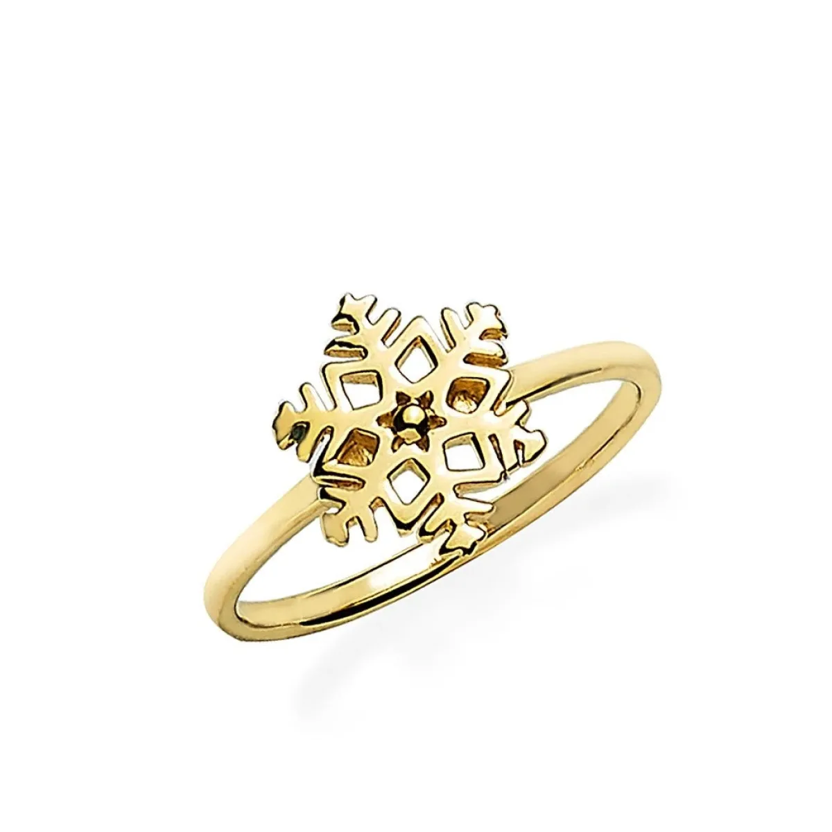 Schmuckladen Ring Schneeflocke - 925 Sterlingsilber^ Vergoldete Ringe|Schmuck
