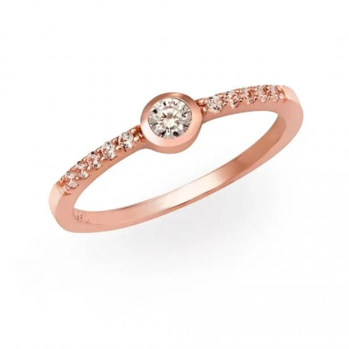 Schmuckladen Ring Simple Love 925-Sterlingsilber-Rosegold vergoldet^ Vergoldete Ringe|Schmuck