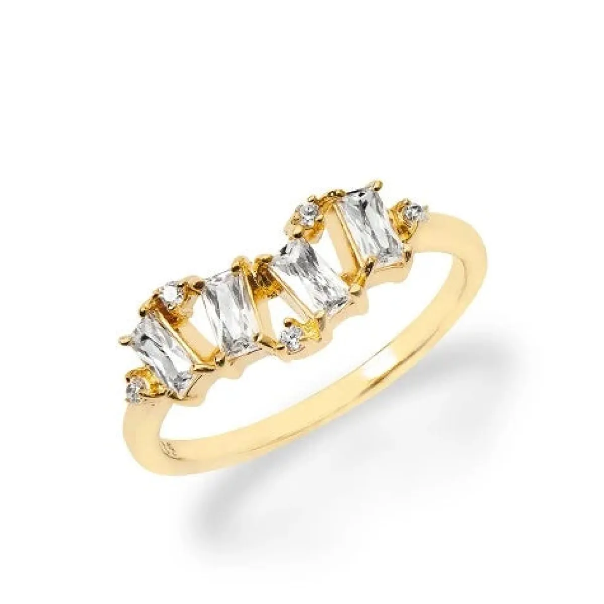 Schmuckladen Sparkling Composition - 925 Sterlingsilber^ Vergoldete Ringe|Silberringe