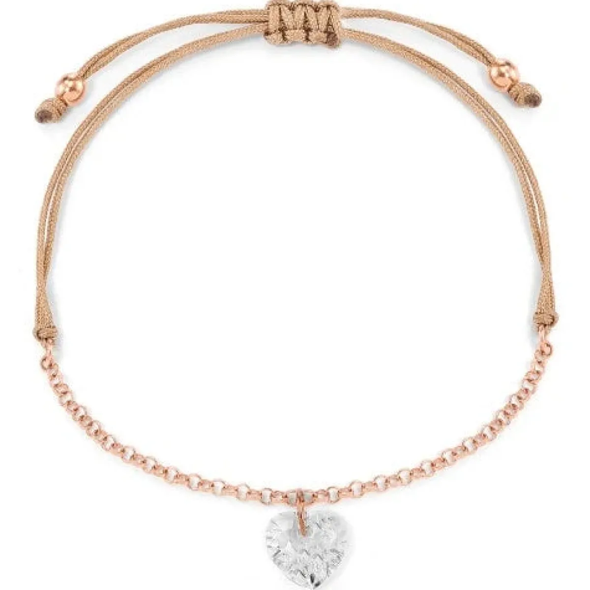 Schmuckladen Stoffarmband Crystal Love mit Zirkonia - 925 Sterlingsilber^ Valentinstag|Stoffarmbänder