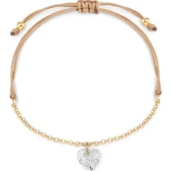 Schmuckladen Stoffarmband Crystal Love mit Zirkonia - 925 Sterlingsilber^ Valentinstag|Stoffarmbänder