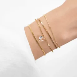 Schmuckladen Stoffarmband Crystal Love mit Zirkonia - 925 Sterlingsilber^ Valentinstag|Stoffarmbänder