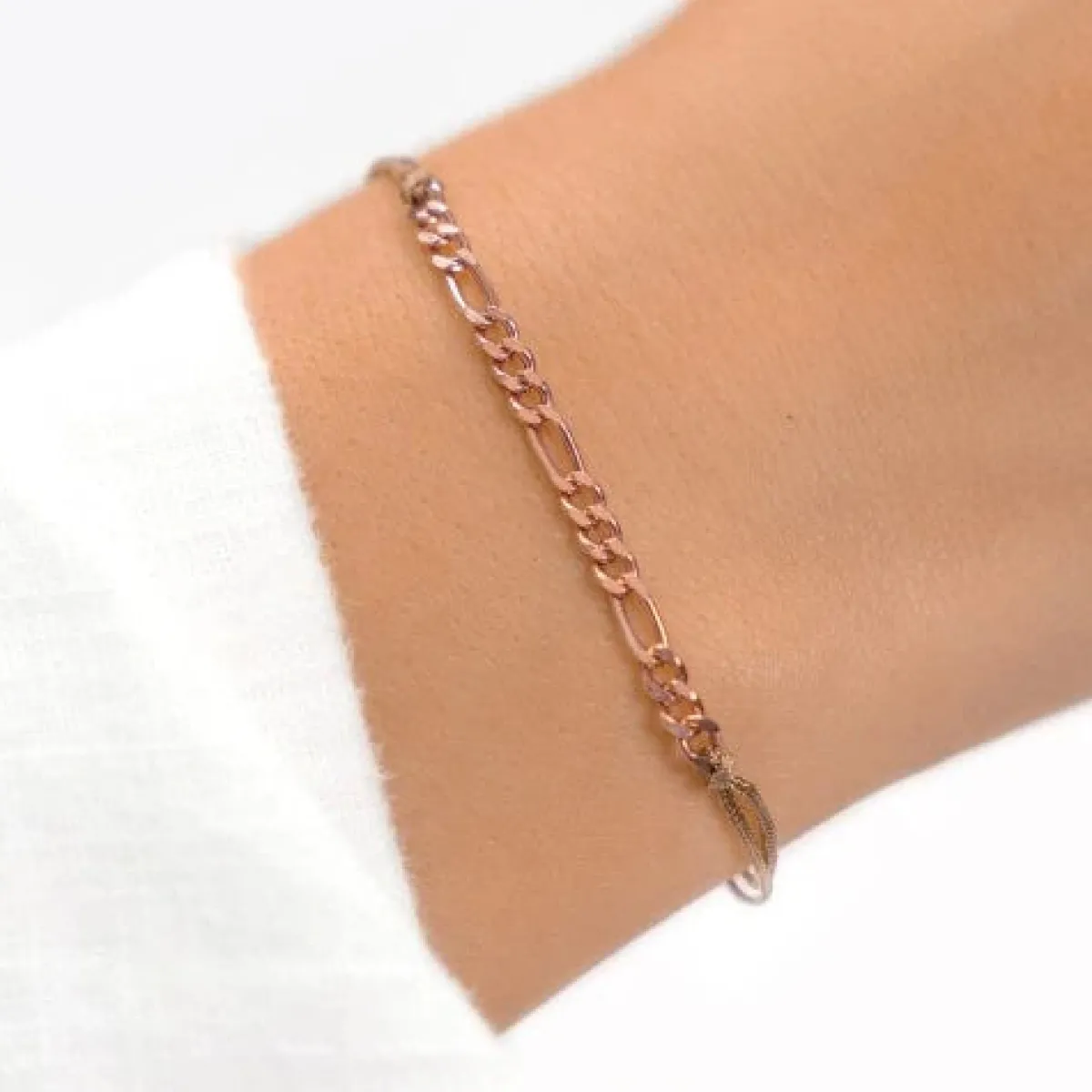 Schmuckladen Stoffarmband Figaro - 925 Sterlingsilber^ Stoffarmbänder|Schmuck