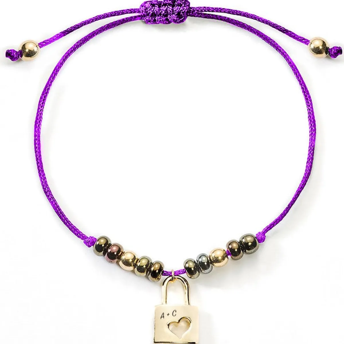 Schmuckladen Stoff-Armband Liebesschloss mit Gravur | silber oder^ Edelstahl Armbänder|Stoffarmbänder