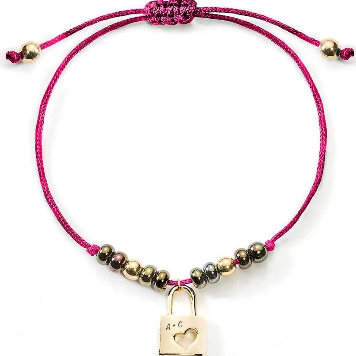 Schmuckladen Stoff-Armband Liebesschloss mit Gravur | silber oder^ Edelstahl Armbänder|Stoffarmbänder