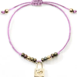 Schmuckladen Stoff-Armband Liebesschloss mit Gravur | silber oder^ Edelstahl Armbänder|Stoffarmbänder