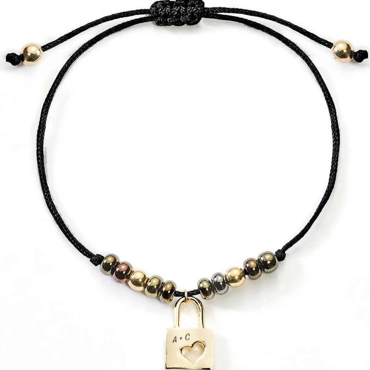 Schmuckladen Stoff-Armband Liebesschloss mit Gravur | silber oder^ Edelstahl Armbänder|Stoffarmbänder