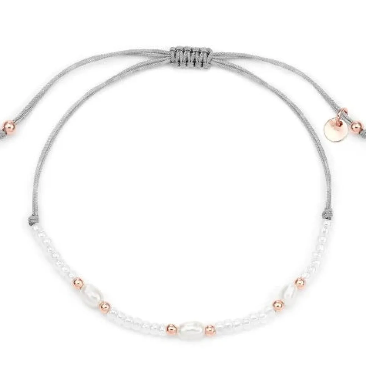 Schmuckladen Stoffarmband Vibrant - 925 Sterlingsilber^ Stoffarmbänder|Perlenarmbänder