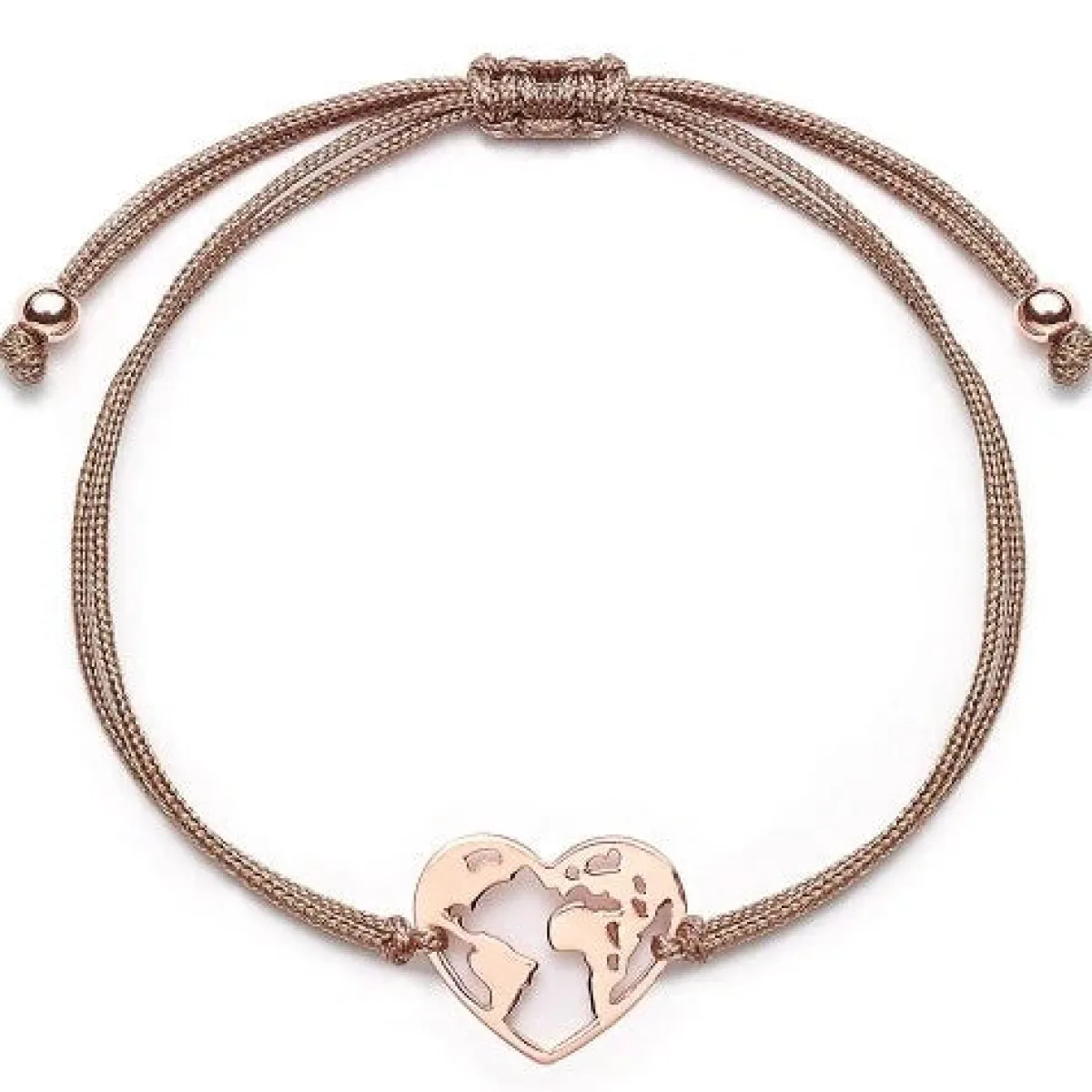 Schmuckladen Stoffarmband Weltenherz - 925 Sterlingsilber^ Valentinstag|Stoffarmbänder