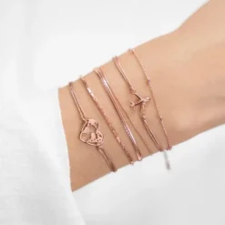 Schmuckladen Stoffarmband Weltenherz - 925 Sterlingsilber^ Valentinstag|Stoffarmbänder
