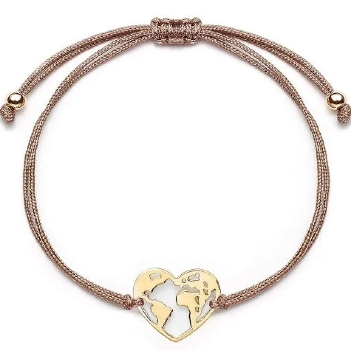 Schmuckladen Stoffarmband Weltenherz - 925 Sterlingsilber^ Valentinstag|Stoffarmbänder